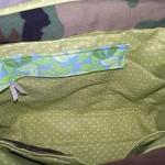Recycled Army Shirt Diaper Bag -sold