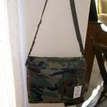 Recycled Army Shirt Daddy Diaper Bag- Woodland